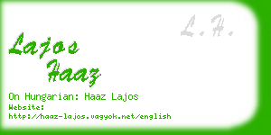 lajos haaz business card